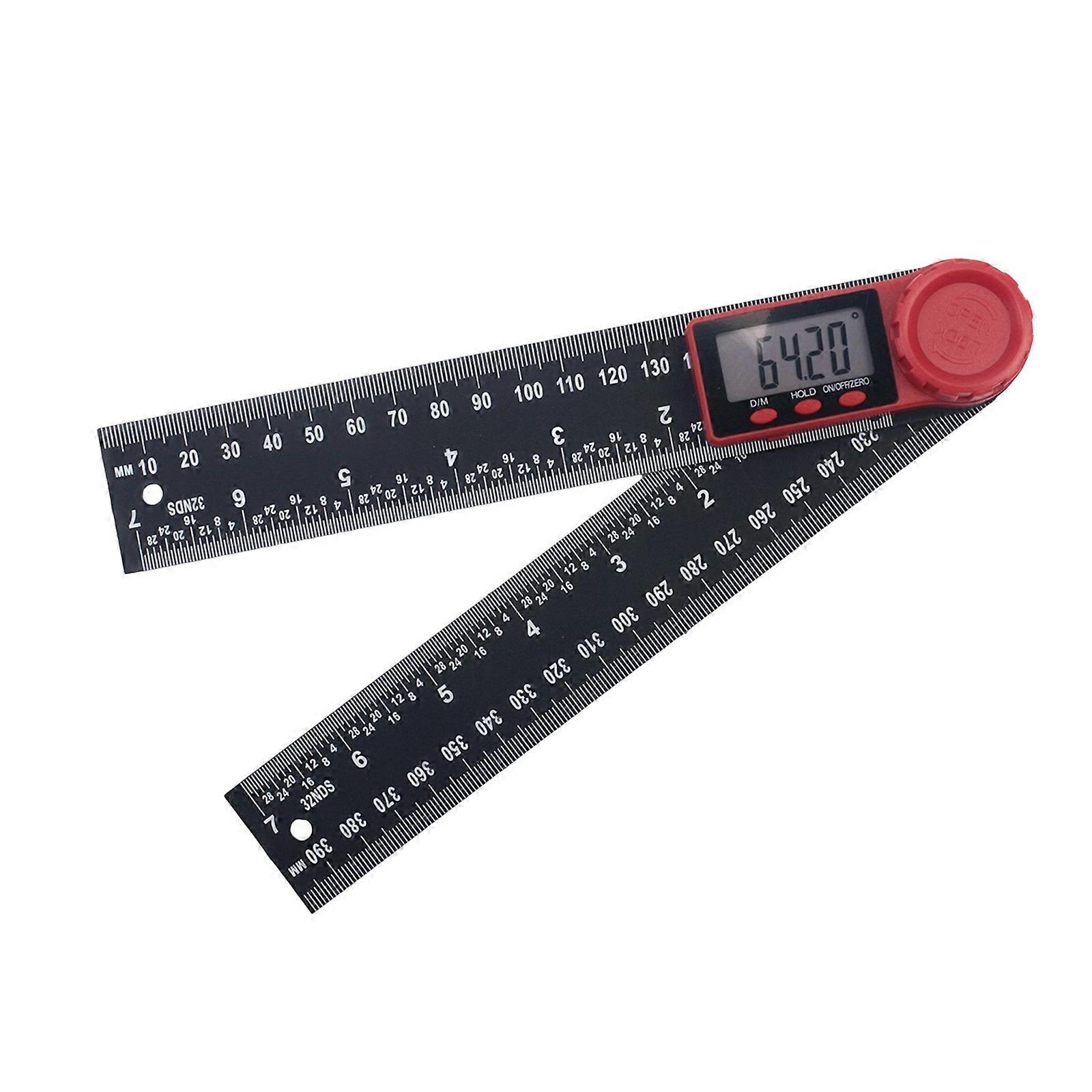 Multifunction Angle Finder Protractor with LCD Display and Scale Ruler Angle Measuring Tool for Technical Drawing Multicolor