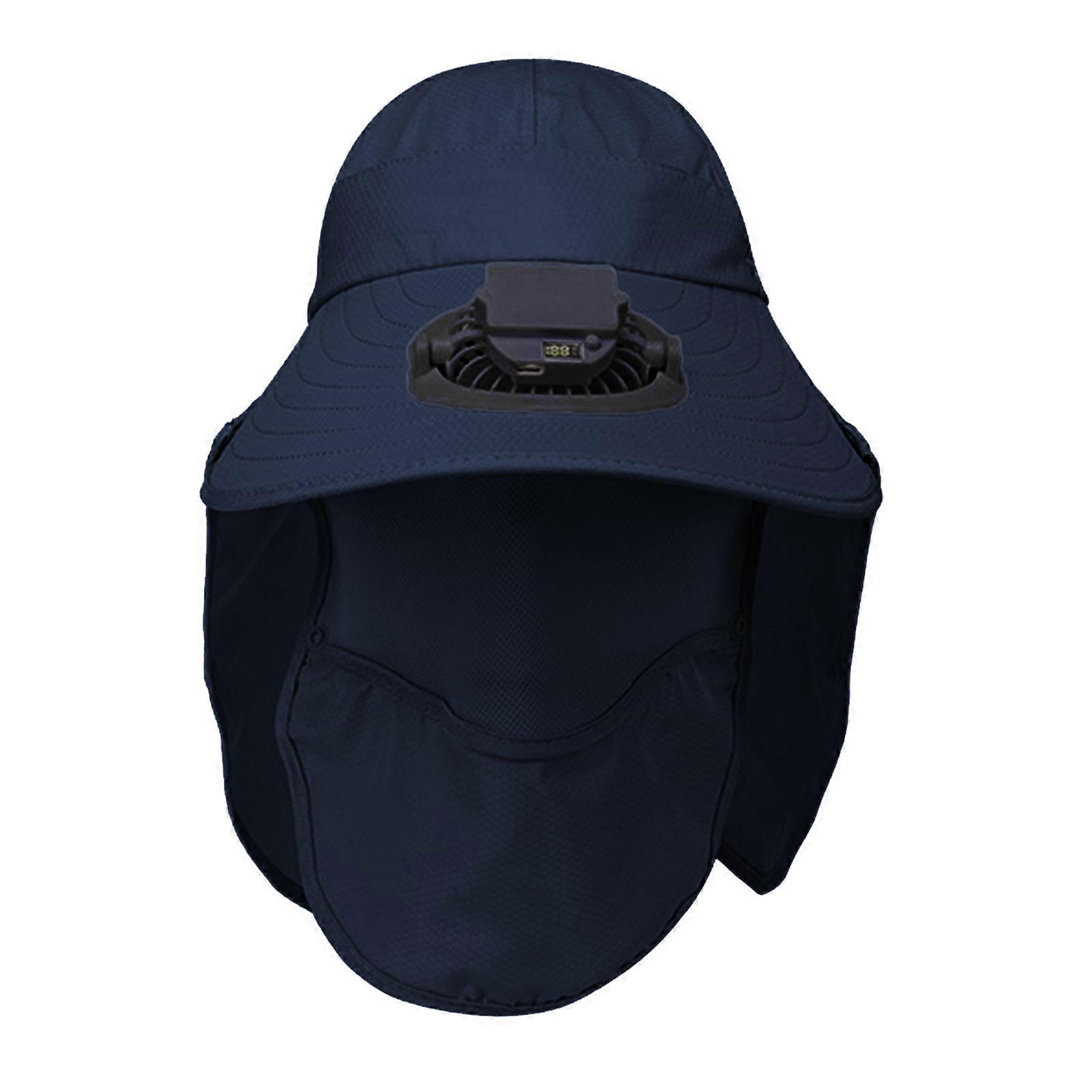 取り外し可能な首と顔の保護を備えたUSB充電式サンハット釣りハイキングサマースポーツギアチベット用の調整可能なサンハット