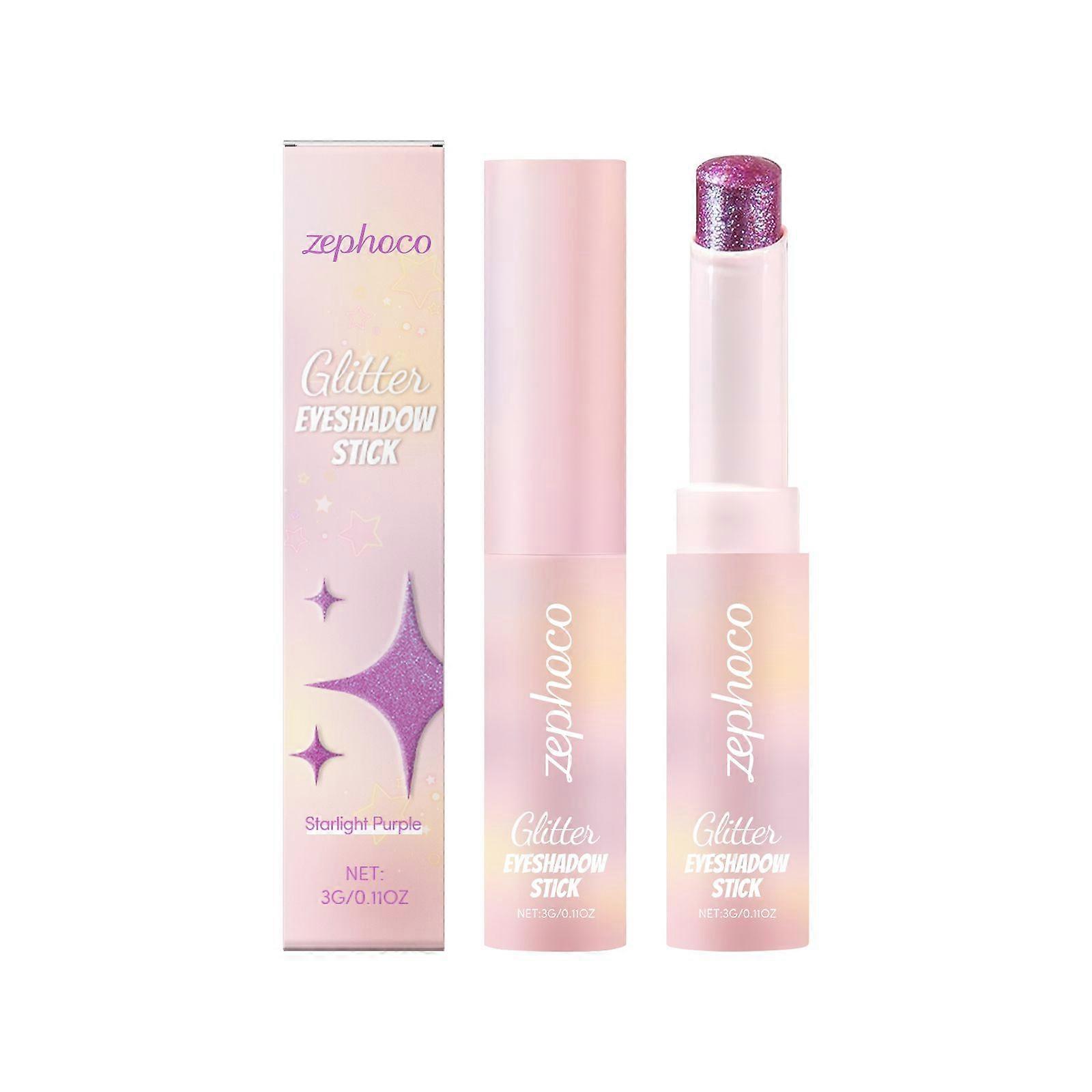 Zephoco Glitter Eye Shadow Stick Series Eye Shadow Multicolor Crystal Sequins Cream Waterproof And Durable Portable Eye Shadow Stick