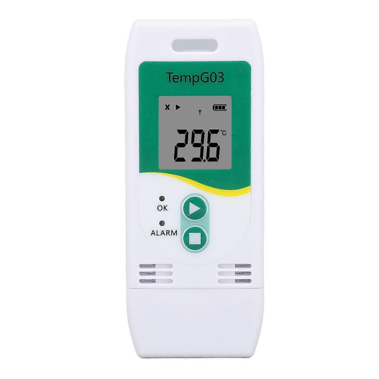 Temperature Humidity Logger with PDF CSV Report USB 32000 Points High Accuracy Over Temperature Alar