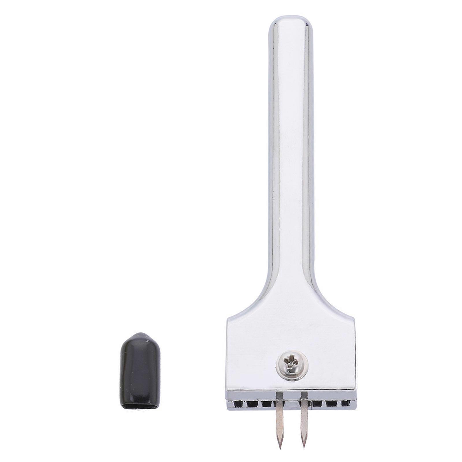 Leather Punch Tool Easy to Use Adjustable Fork Punch DIY Leather Tool Hardware Drilling Accessories  silver