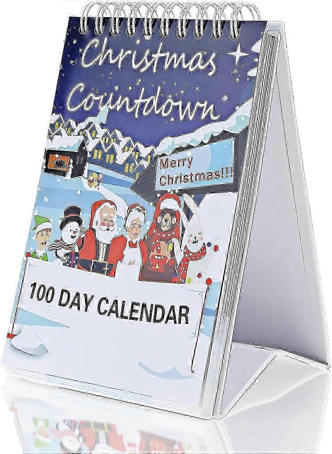 Quality Christmas Advent Calendar 2025, 100 Day Christmas Countdown Calendar 2025, Xmas Count Down Gift, Desktop Advent Calendar with Week Dates for X