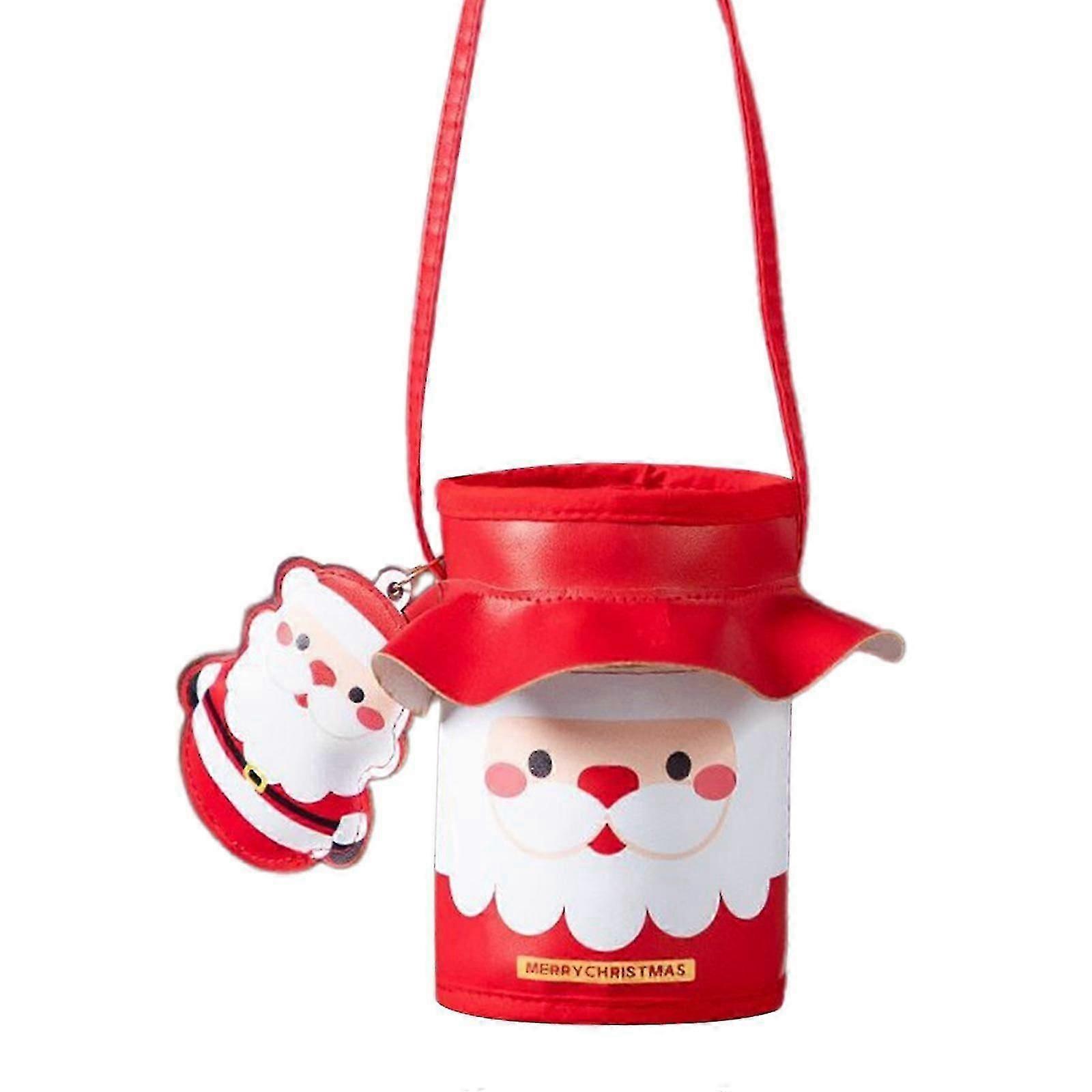 Christmas Gift Bag Leather Christmas Sacks Christmas Treat Bags for Teachers