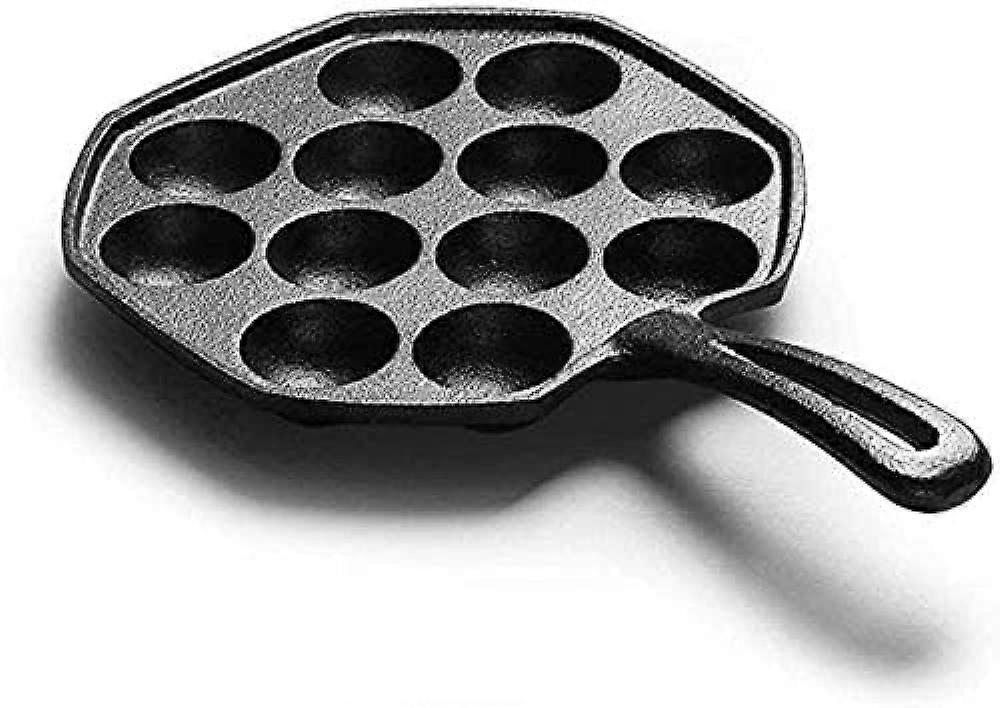 Cast Iron 12Cup Pancake Puffs Pan For Stuffed Pancakes Cookware