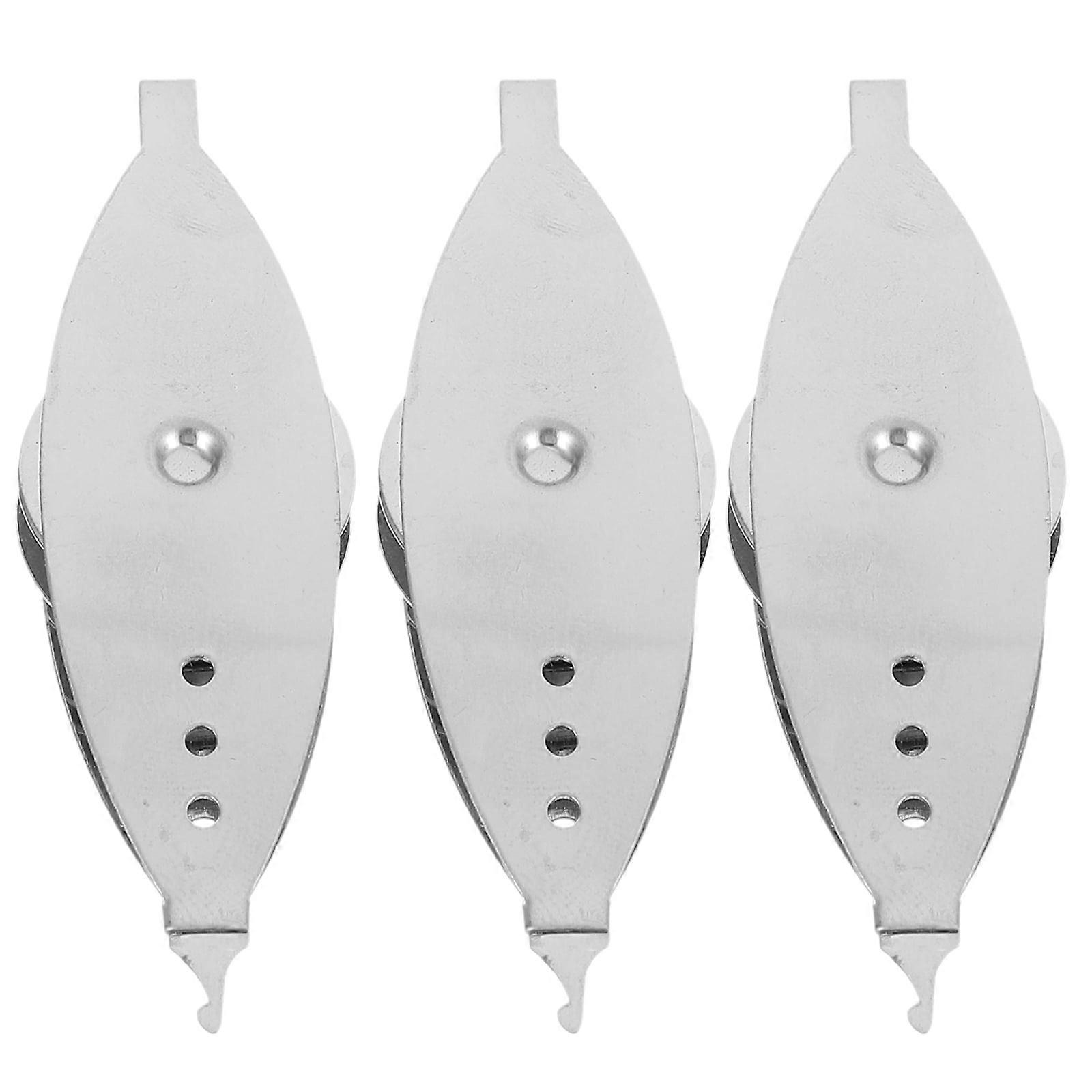 Knitting Kit 3 Pcs Alloy Tool Metal Tatting Shuttle Length Bobbin Core Sewing Machine