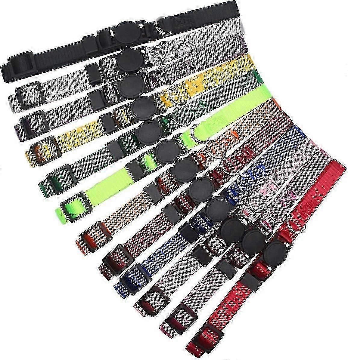Adjustable puppy whelping collars - 14pcs soft nylon ID bands for breeders
