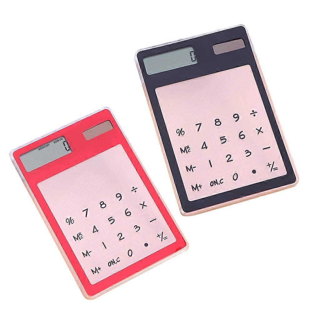 2 Pcs Calculator Mini Solar Scientific Portable Ultra Thin Accounting Tool Energy Ultra-Thin