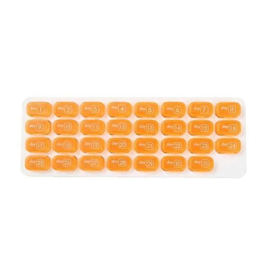 Pill Seal Box Compartment Good Sealing Easy Access No Taste Streaming 31-Grids Keyboard Portable Pill Box Home Supply