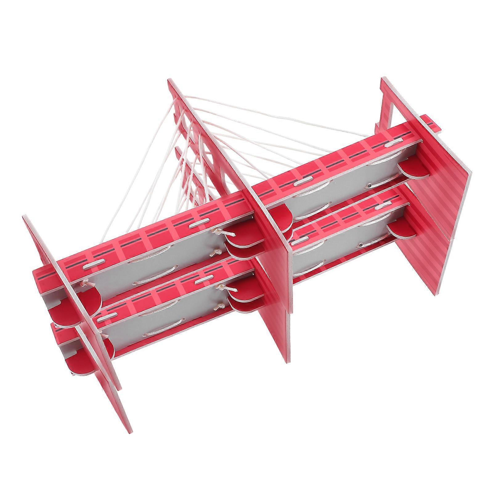 Educational Cable Stayed Bridge Model for Kids DIY Assembly 2Pcs Set