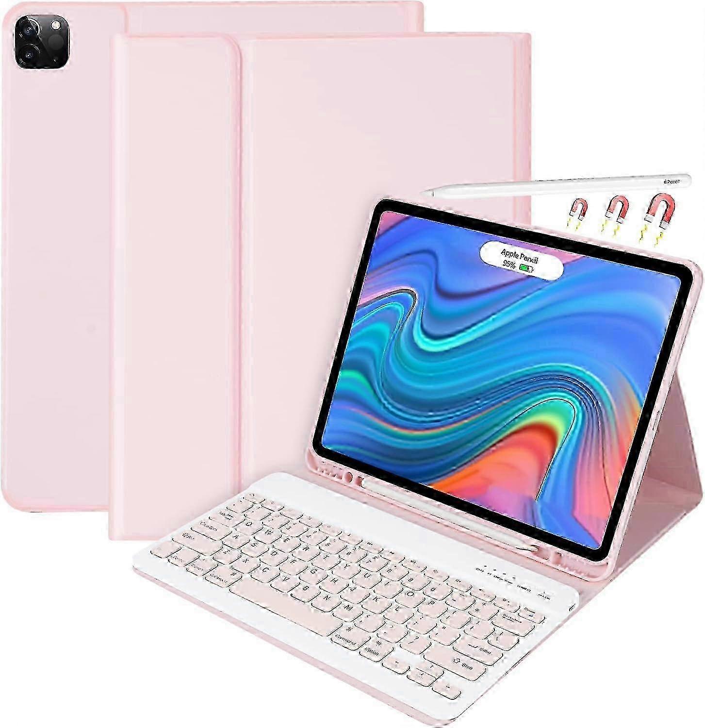 Wireless Detachable Keyboard Case for iPad Air 13 (M2) 2024 & iPad Pro 12.9 inch (5th, 6th Generation)