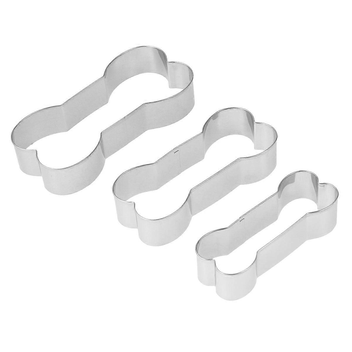 3Pcs Dog Bone Cookie Cutter Set for DIY Baking