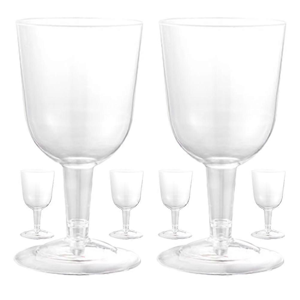 Goblets for Family Gatherings Cylindrical Shape Reusable Wine Tasting Elegant Design 6Pcs