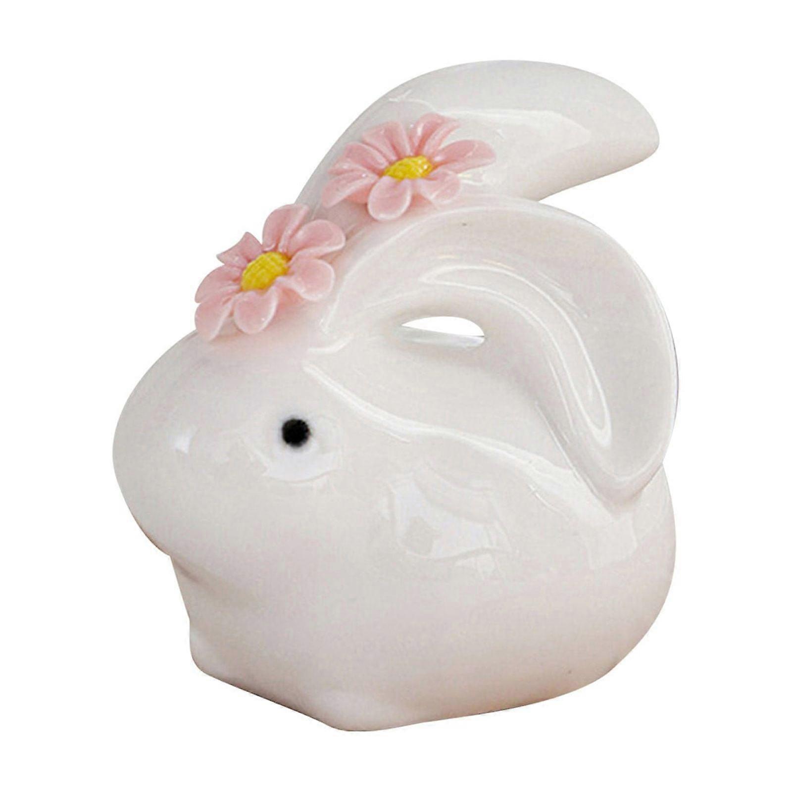 YiFudd Easter Cute Bunny Home Decor Figurine