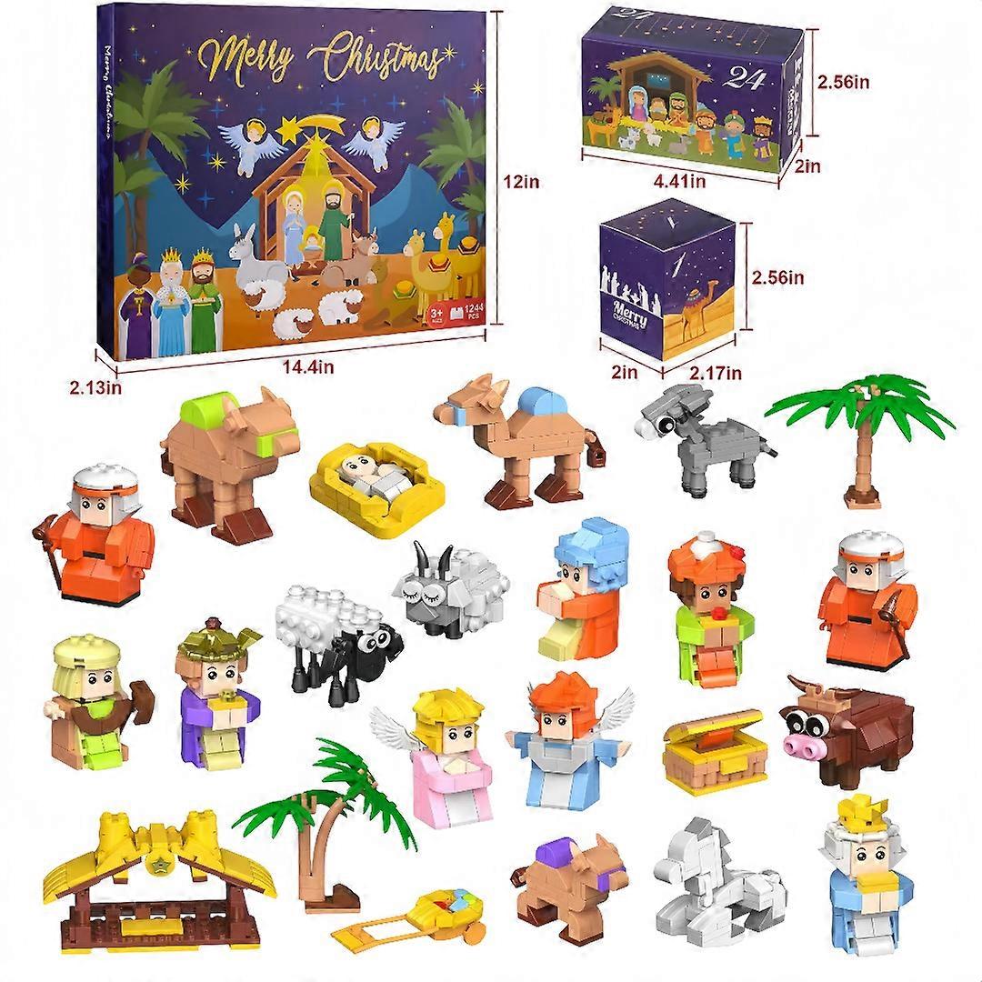 Christmas Timed Tear-Apart Blind Box: Christmas Ocean Animals 7-Piece Set - DIY Dinosaur Building Blocks ST-28 New Arrival Day Building Blocks-jc