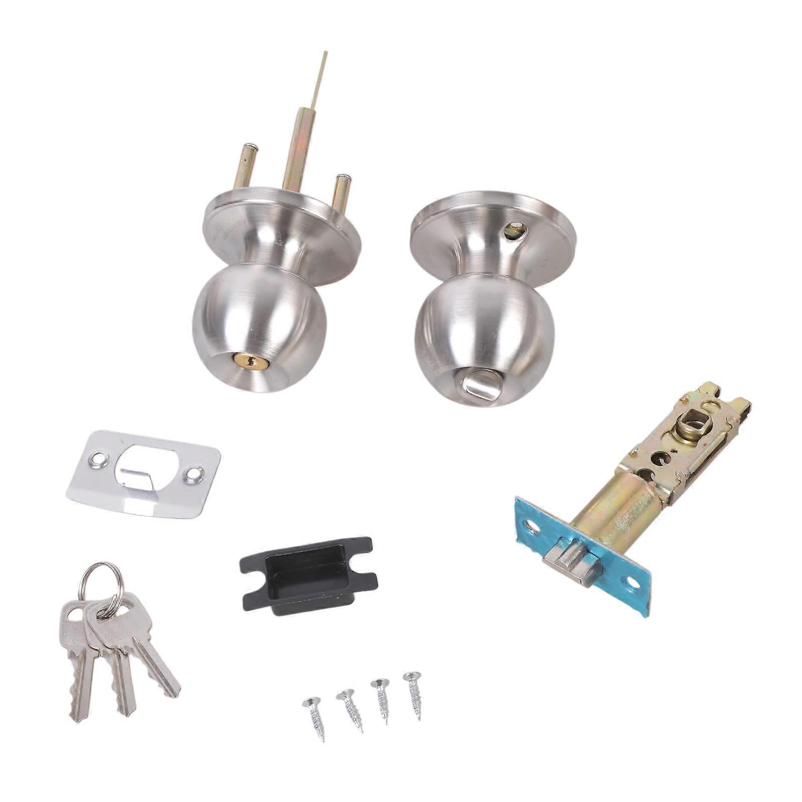 Round Door Knobs Knobset Nonlocking Interior Door Handles Round Door Knobset Handle for Entrance Passages Lock Enduring Multicolor