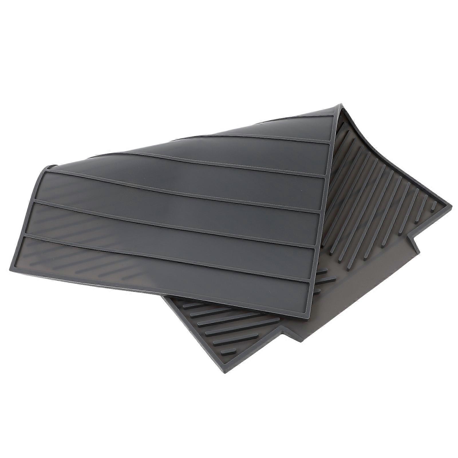 1Pc Roll-up Heat Insulation Kitchen Mat Dish Drying Pad Drain Mats Table Mat