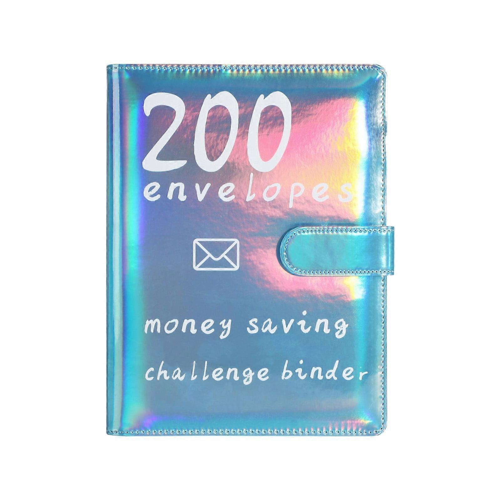SUSHANG 100 Envelope Money Saving Challenge Binder Loose Leaf Savings Book Challenge Envelope Savings Book for Office, Home, School