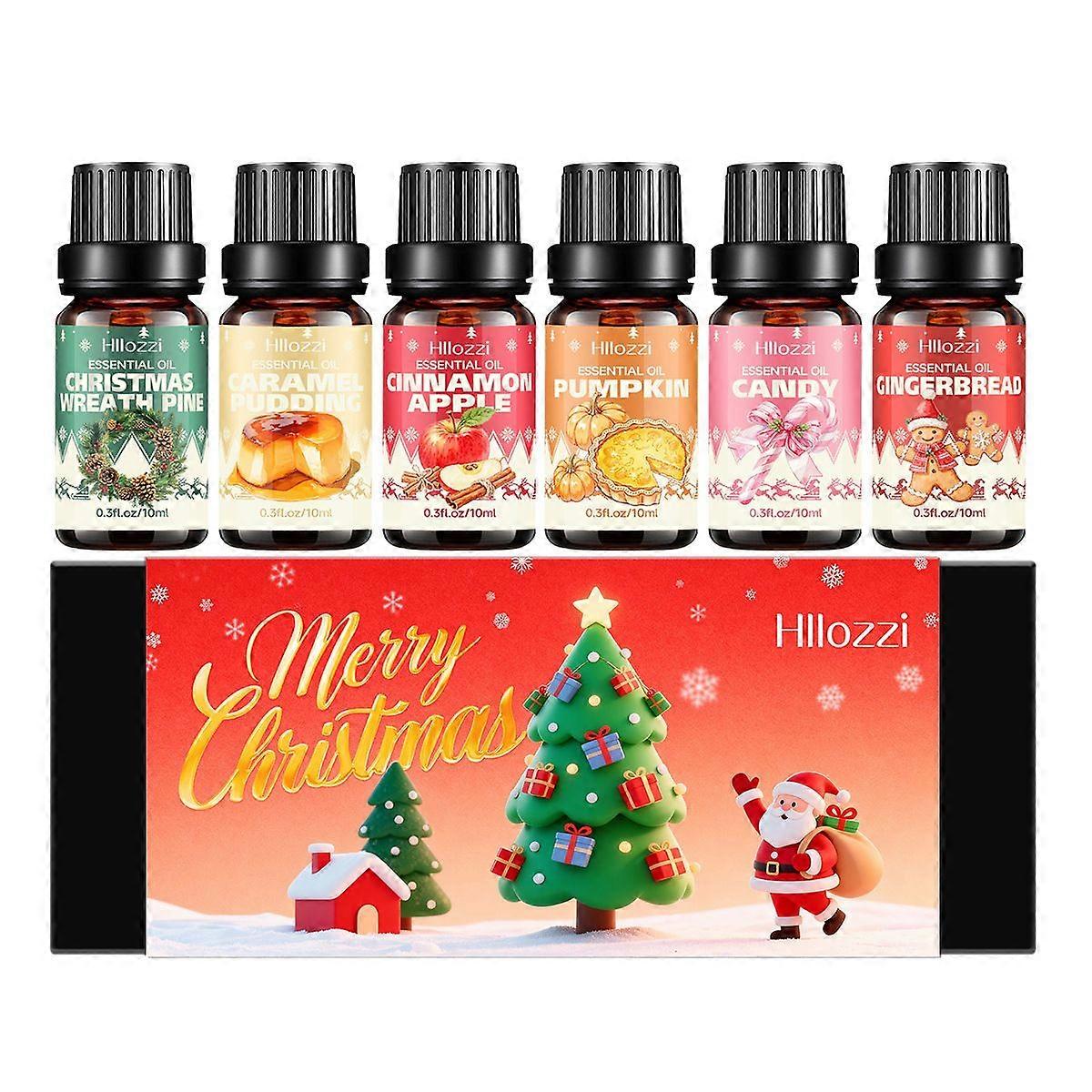 Christmas Fragrance Oil Set, Winter Essential Oils for Diffuser, Candle Making - Holiday Diffuser Oils Gift Set