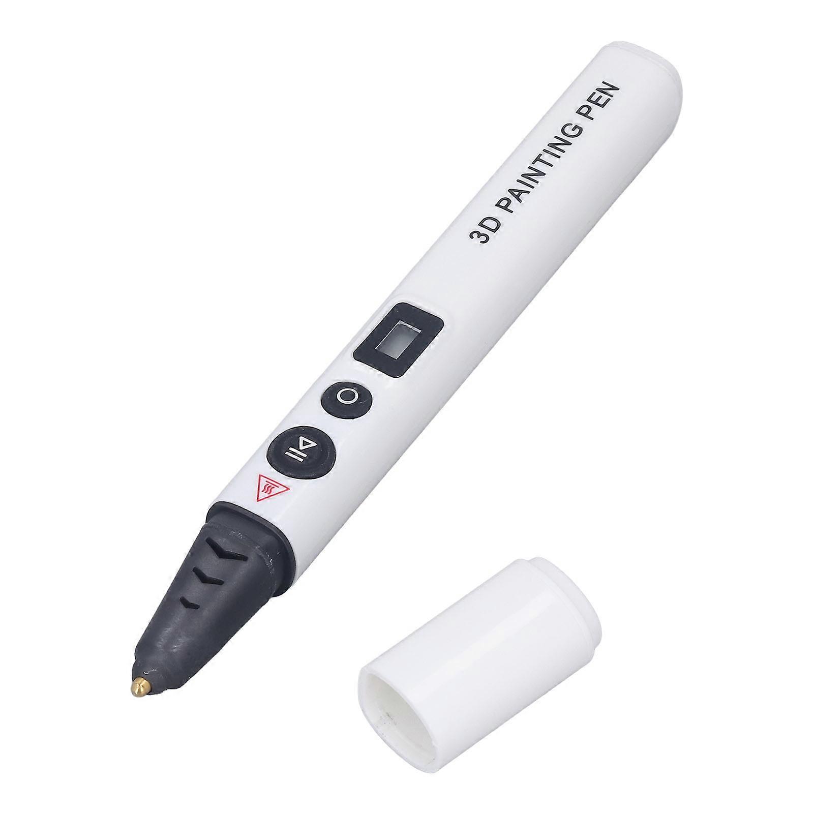 Ergonomic Adjustable Digital 3D Printing Pen with Consumable Stencil Book & Transparent Drawing Board