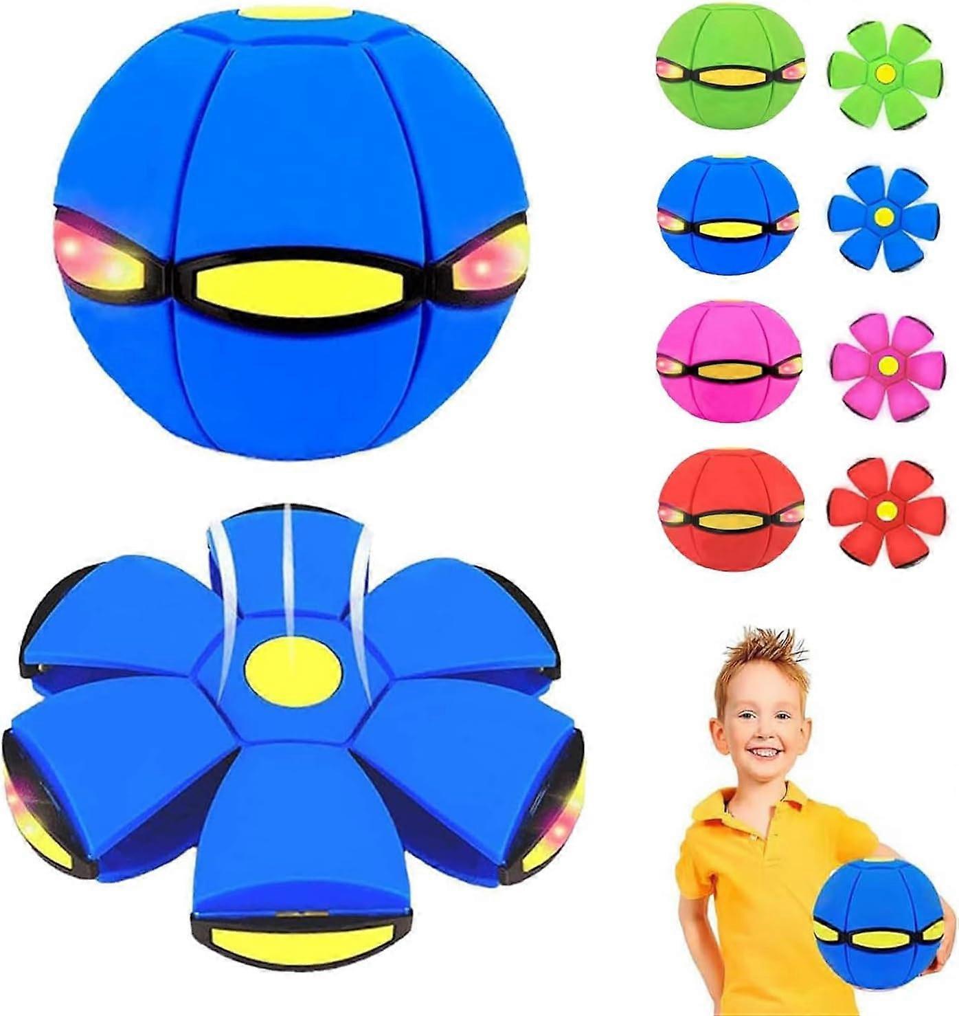 Magic Bouncing Ball, Magic Bouncy Ball, Dual Form Freely Switchable, with 6 Light (Blue)