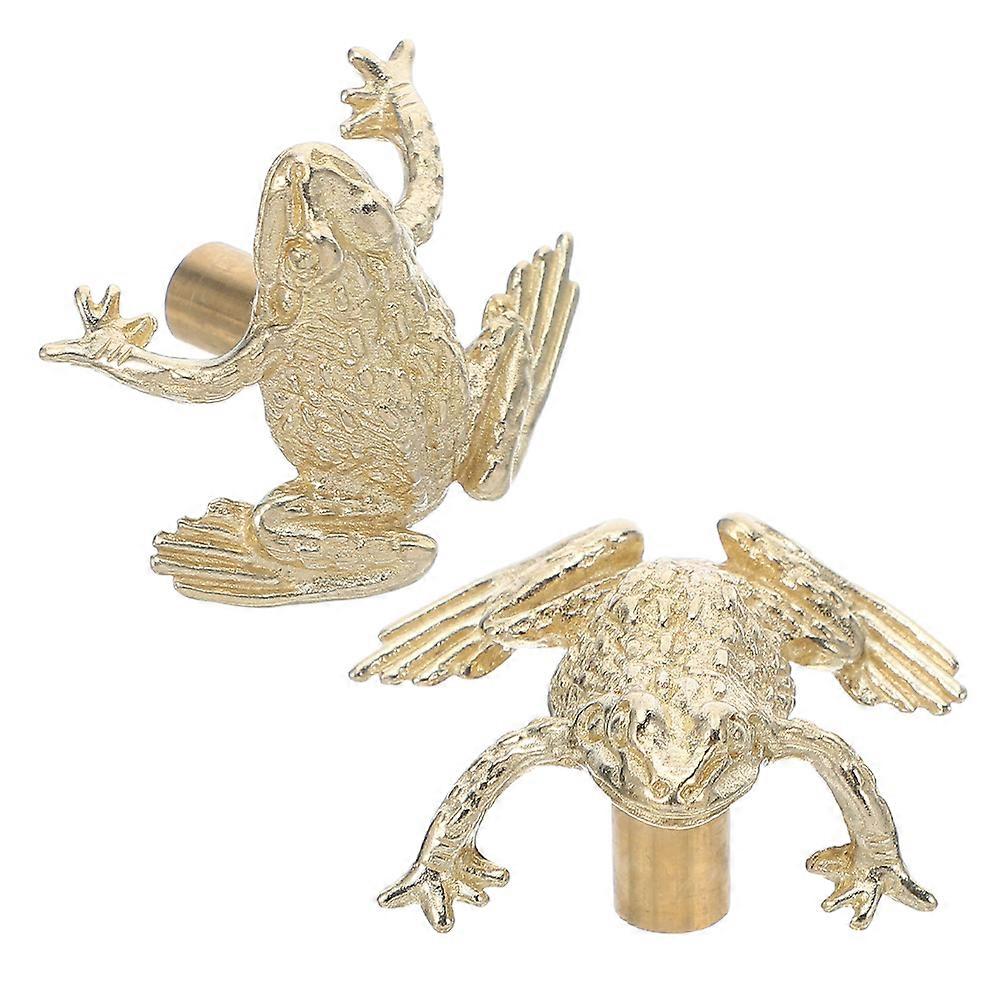 Toad-Shaped Brass Drawer Pulls Ideal For Residential And Commercial Spaces Smooth Operation 2Pcs