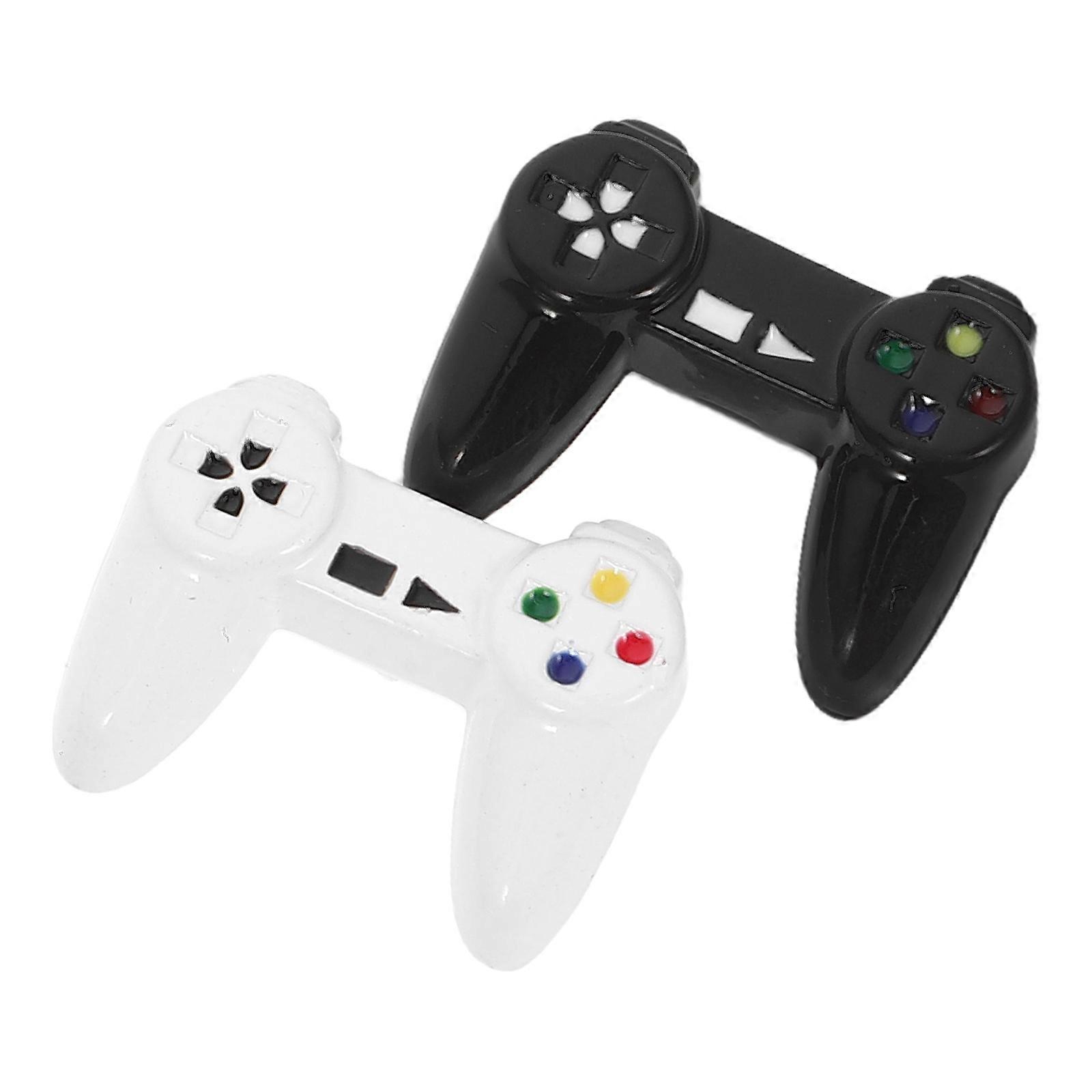 Realistic Alloy Gamepad Model for Dollhouse Display and Bjd Props Assorted Color with Scene Enhancement 2Pcs