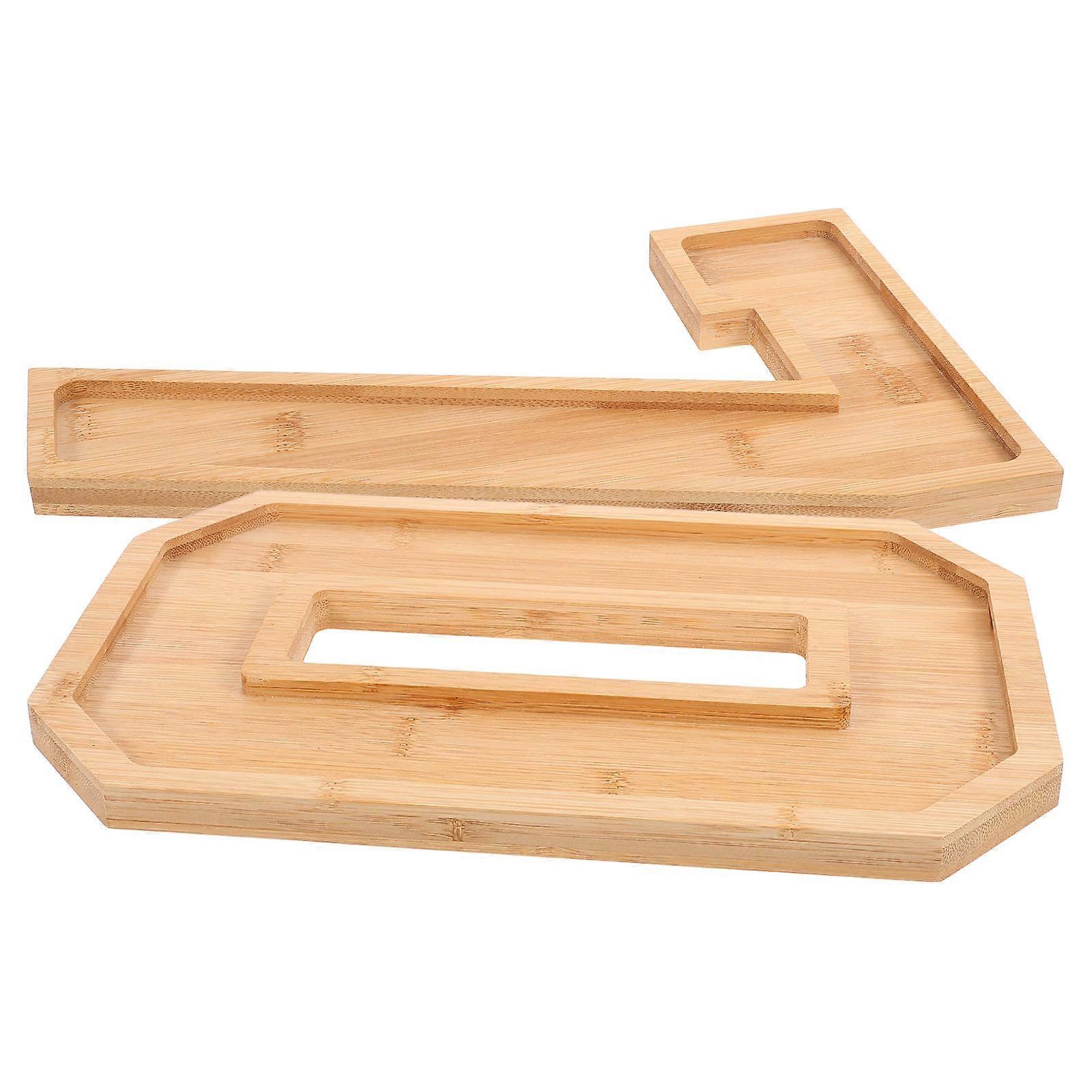 Számozott hústálca, fa tálalótálca 1 db-os parti dekorációhoz