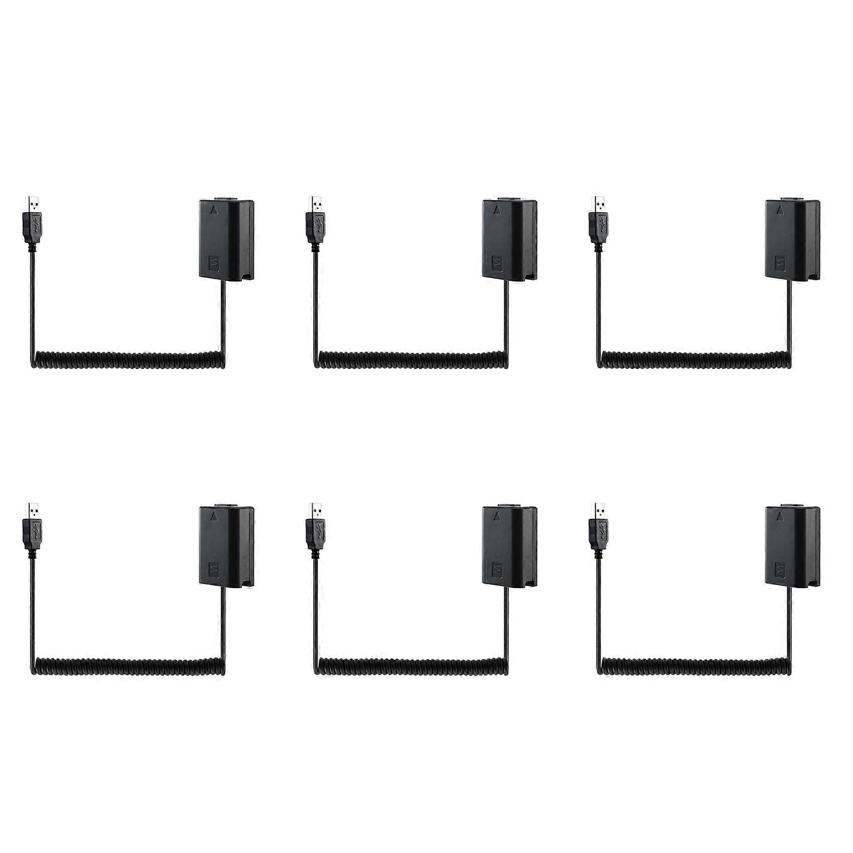 6X USB Charging Cable NP-FW50 Dummy Battery Spring Wire for Sony A7 A7R A7S A7M A7II A7S2 A7M2 A7R2 A6500 DC Coupler