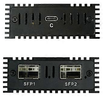 Dual Port 10G SFP+ USB4 Ethernet Network for Thunderbolt 5/4/3 for Intel 82599ES Chip 2 Port 10GBASE-T Fiber Optic NIC