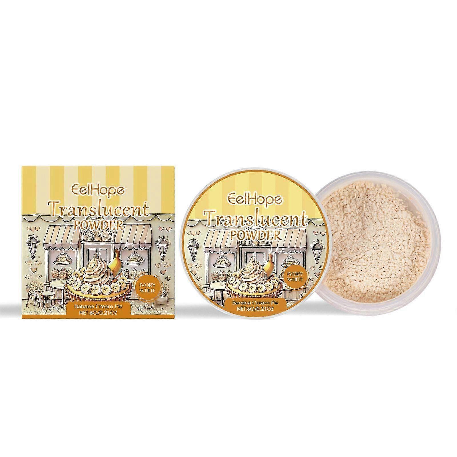 Eelhope Ivory White Setting Powder (Banana Cream Cake Flavor) Baking Aroma: Light, Clear, Oil-Repellent And Not Easy To Smold Setting Powder