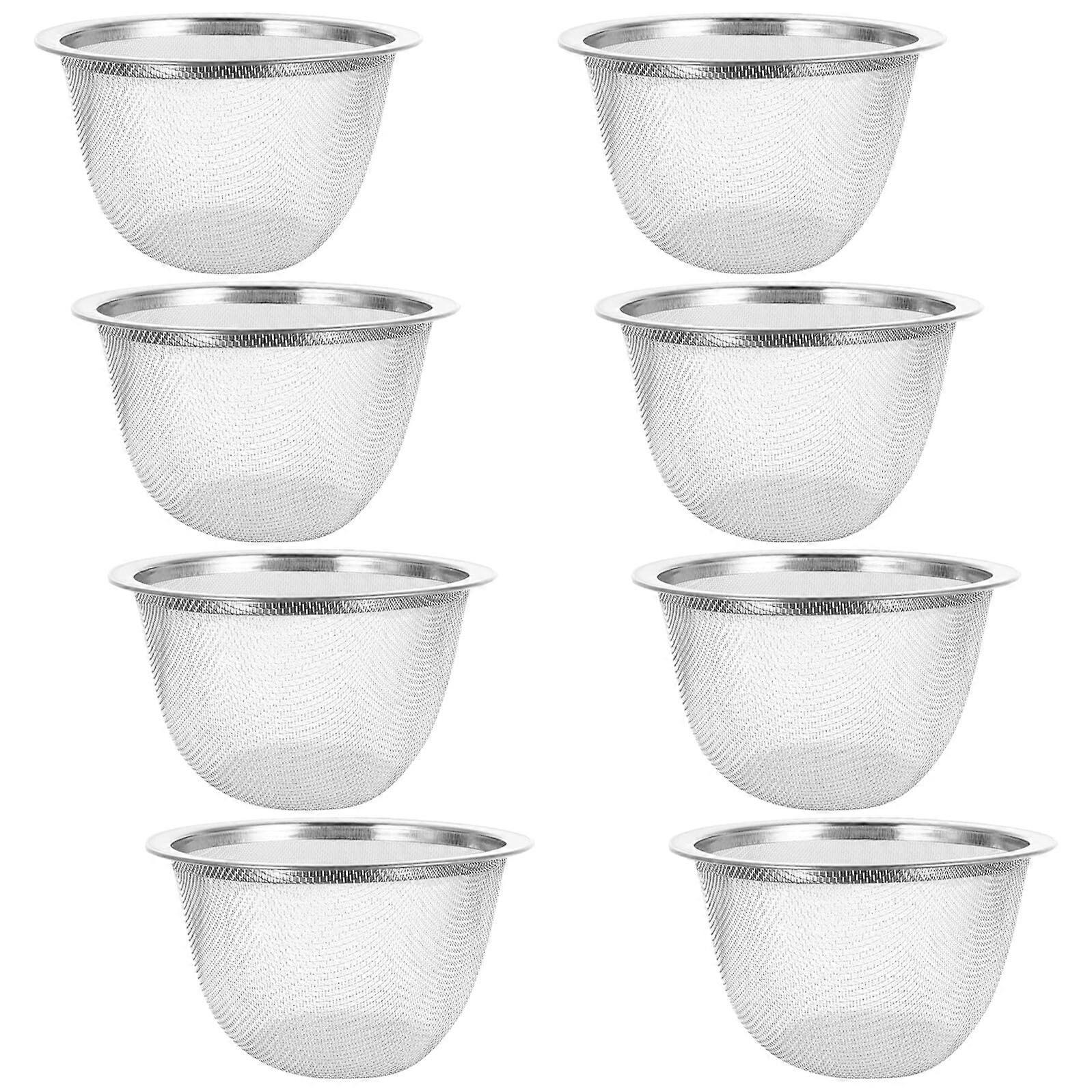 8pcs Stainless Steel Tea Infuser with Fine Mesh, Reusable Loose Leaf Tea Strainer for Teapot Brewing