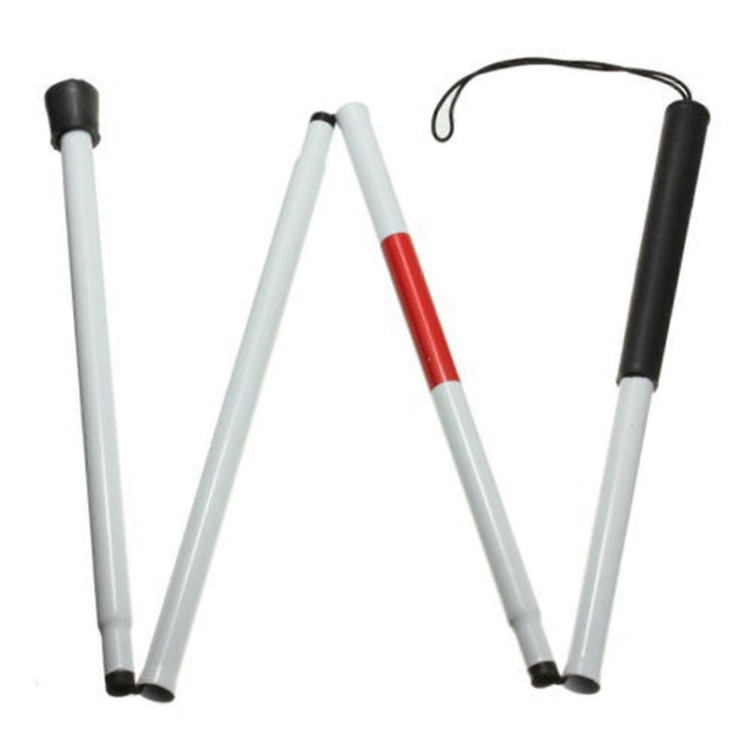 High-Quality Aluminum Alloy Folding Blind Cane, Non-Slip Handle And ReinCompatible With ced Nylon Tip Compatible With  Vision Impaired, Lightweight An