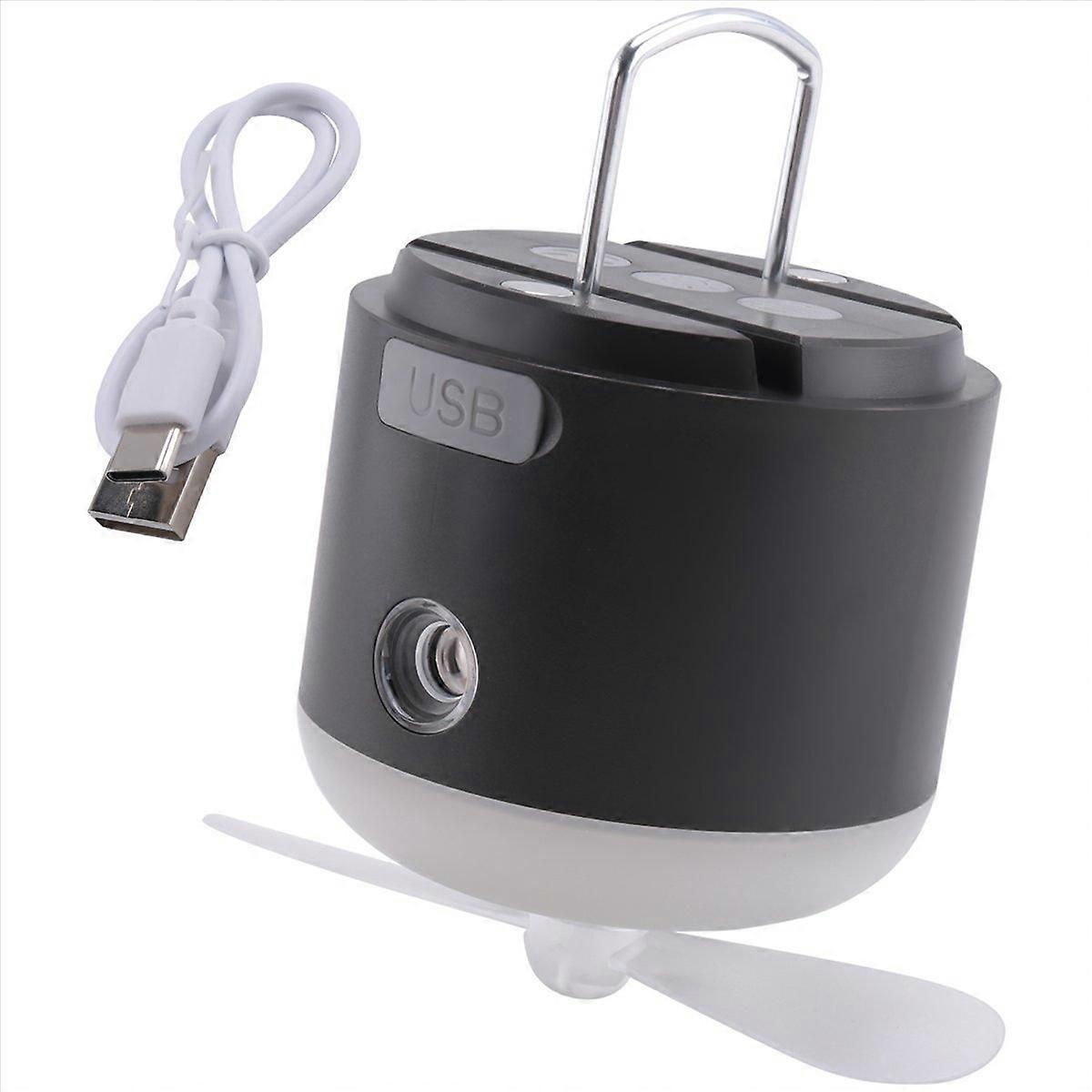Mini USB Camping Fan Chargeable Operated Remote Control LED Light