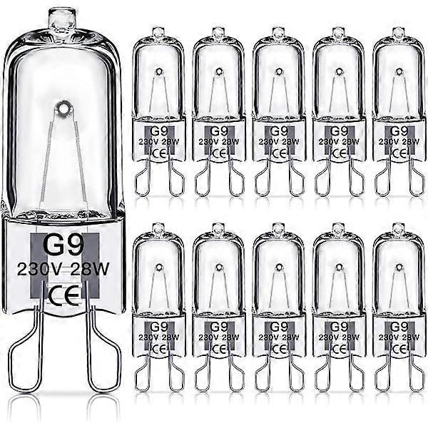 G9 Halogen bulbs 28W, 230V, 10-pack 28W
