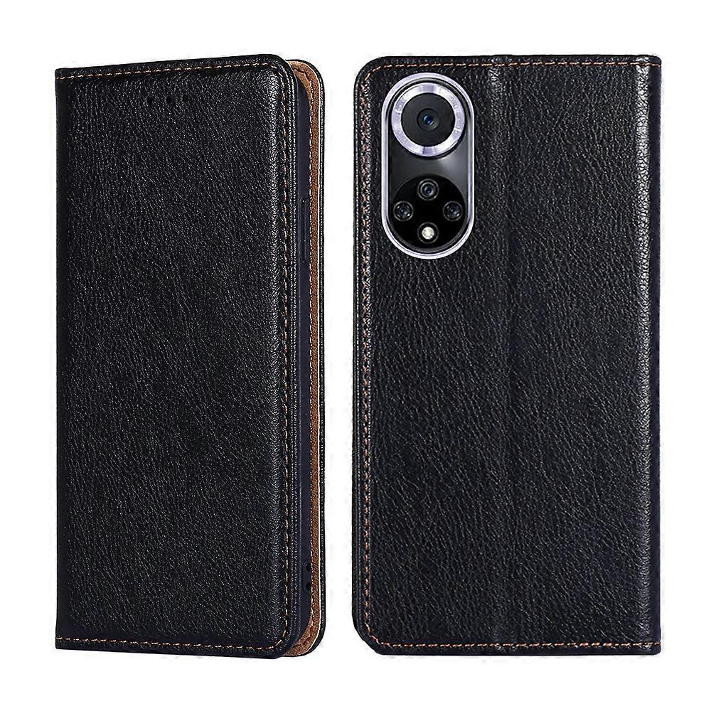 For Huawei nova 9 Gloss Oil Solid Color Magnetic Leather Phone Case