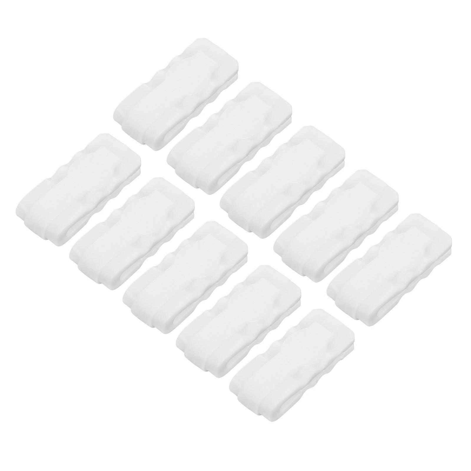 Convenient Vacuum Bag Clips for Sealing with 10Pcs White Plastic Clips
