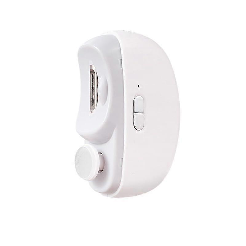 Electric Nail Clippers with LED Light, 360° Rotating Polisher, Safe Gentle Trimming for Family Use (White)