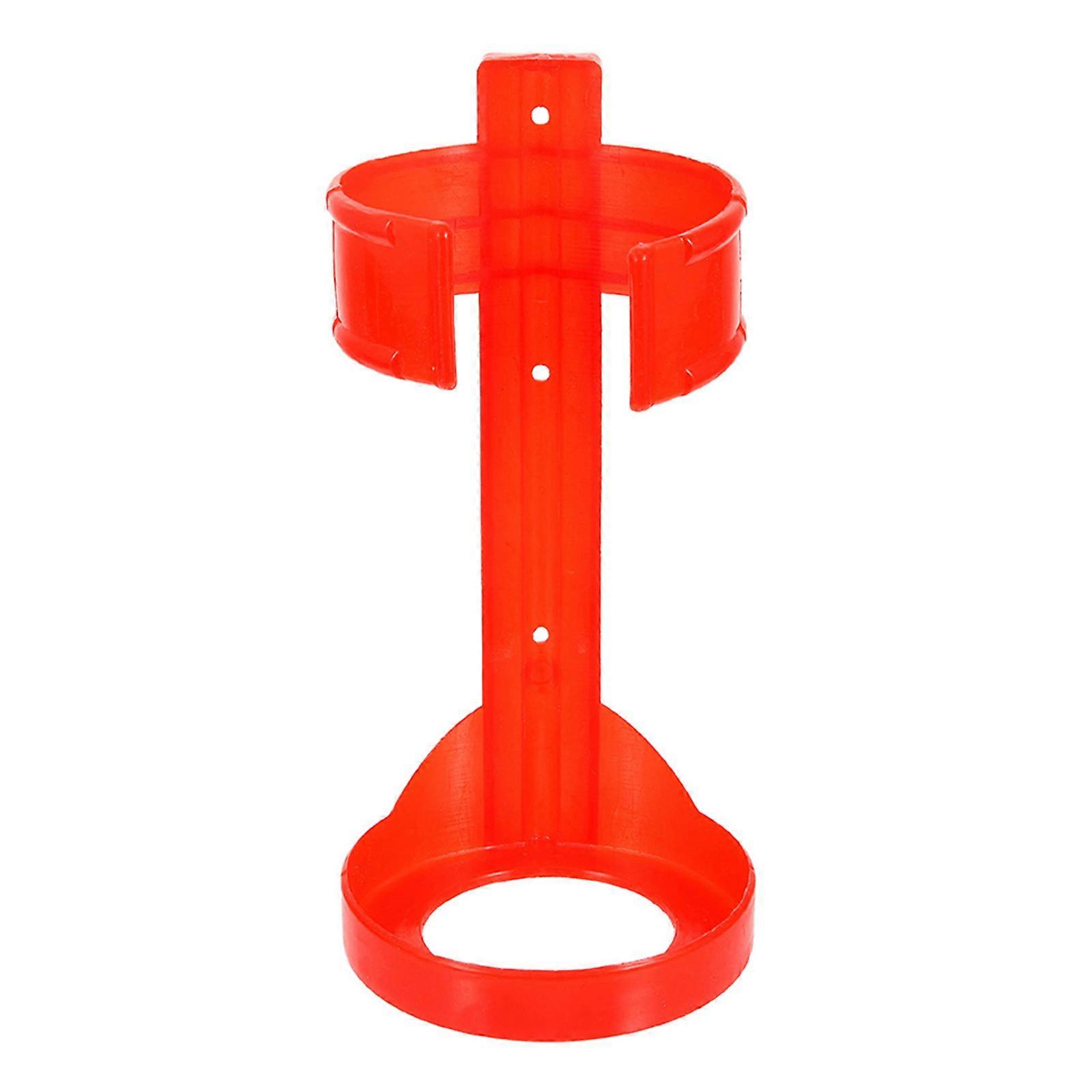 Wall Mount Fire Extinguisher Holder 4Pcs Plastic Red Bracket for Use