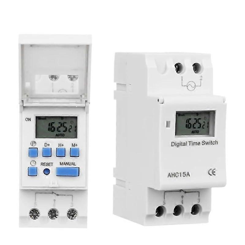 Digital Timer Switch AHC15A Programmable Relay Timer 16 ON/OFF Settings 12V Weekly Controller