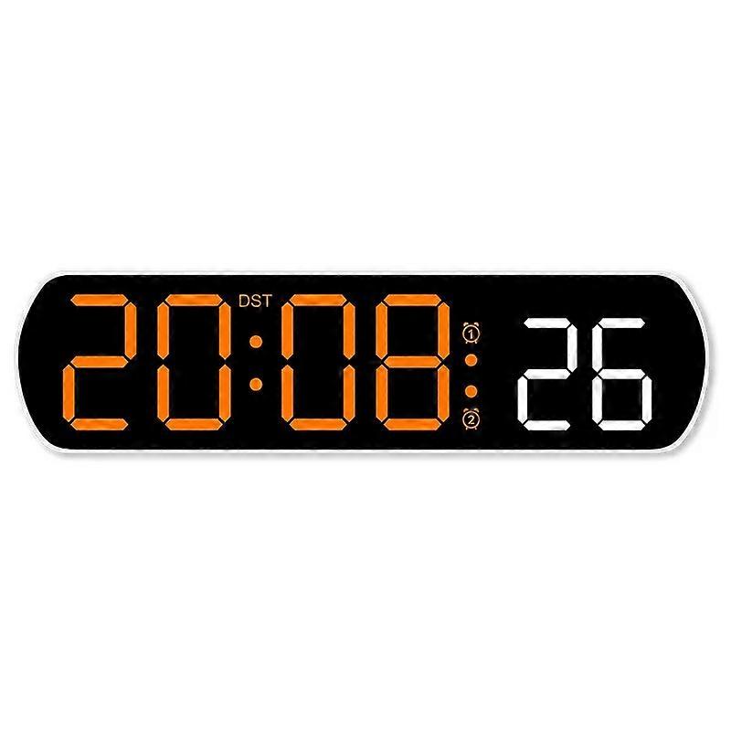 Voice Activated Multifunction Digital Alarm Clock LED Timer Clock 12/24H Temperature Date Display Desktop Alarm Clock Night Mode