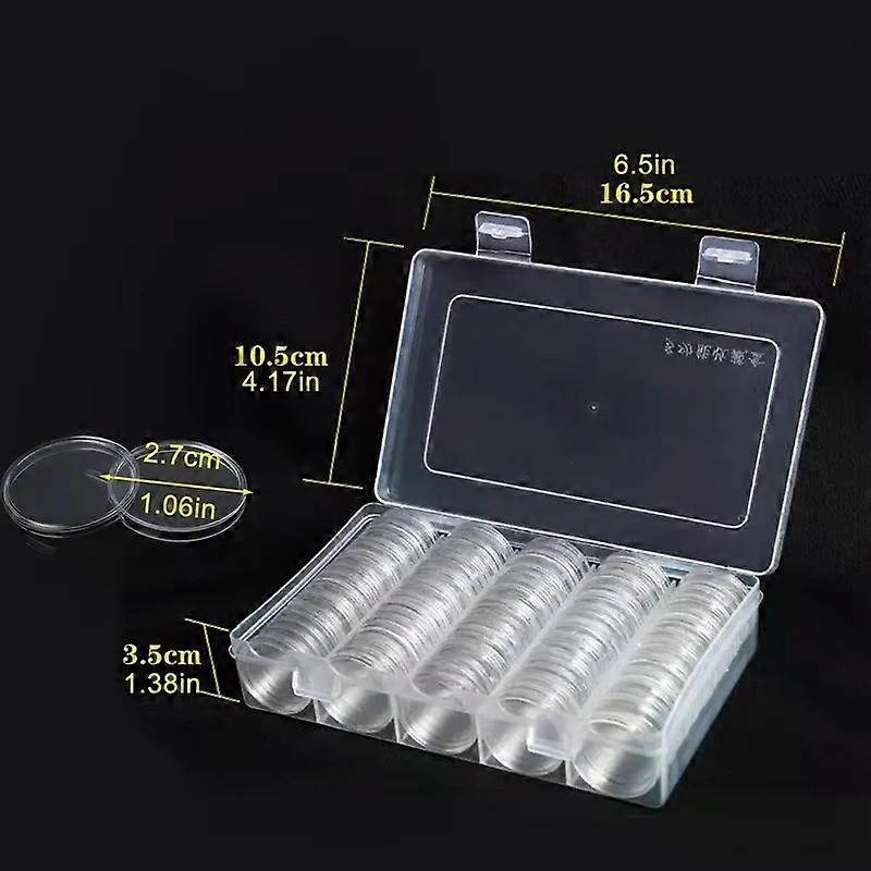 27Mm/30Mm Transparent Coin Cases Coins Storage Capsules Protection Box Container Holder Coin Collect Box Case Collect
