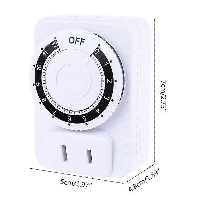 AC 110V-120V 220V 12 Hour Mechanical Wall Plug Switch Timer Socket Home Appliances Control