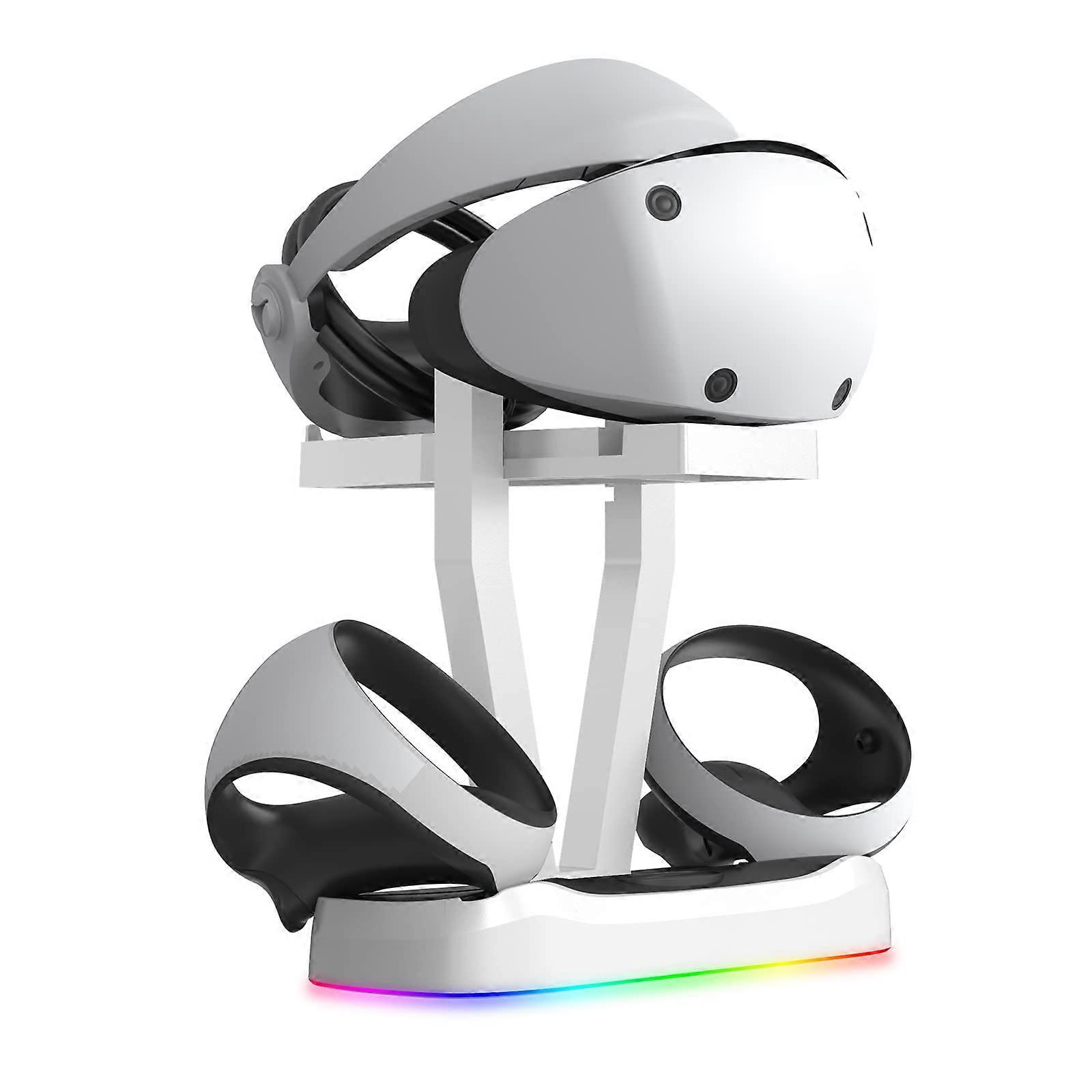 Charging Station Dual Fast Charger Dock with Magnetic Charge and LED for PSVR2 Headset