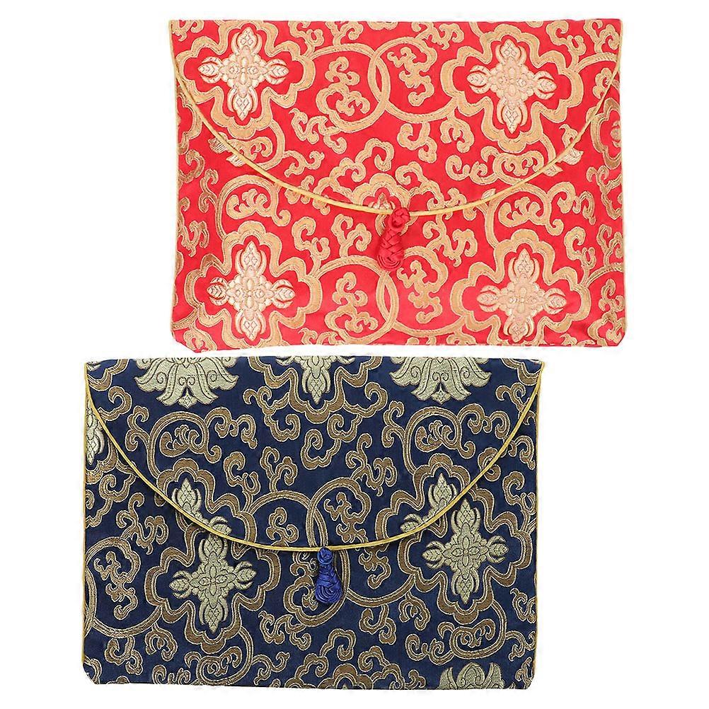 Storage Scripture Bag Chinese Style Decorative Bag for 2Pcs Set