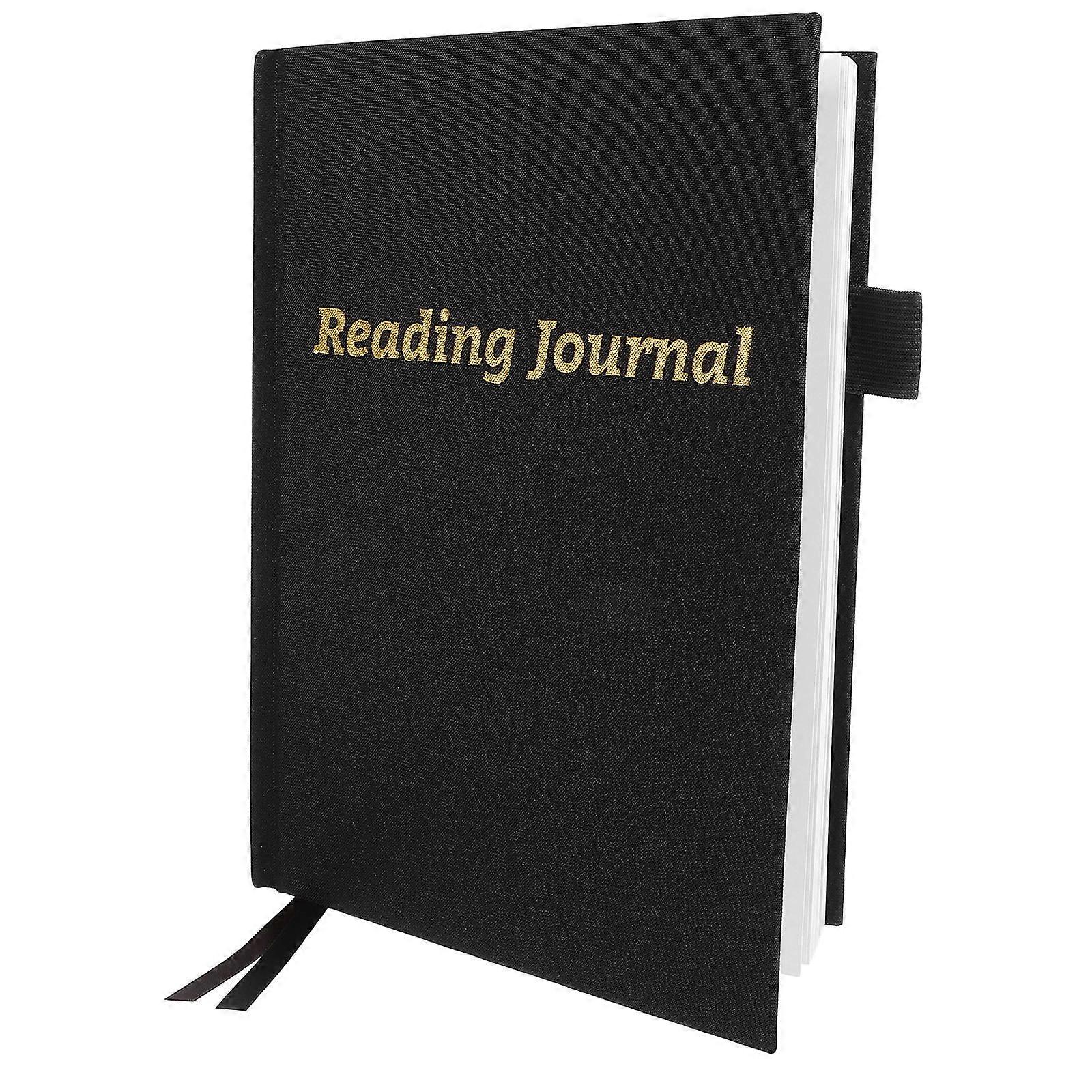 Reading Journal Black Book Journal for Tracking Reading Progress Book Log