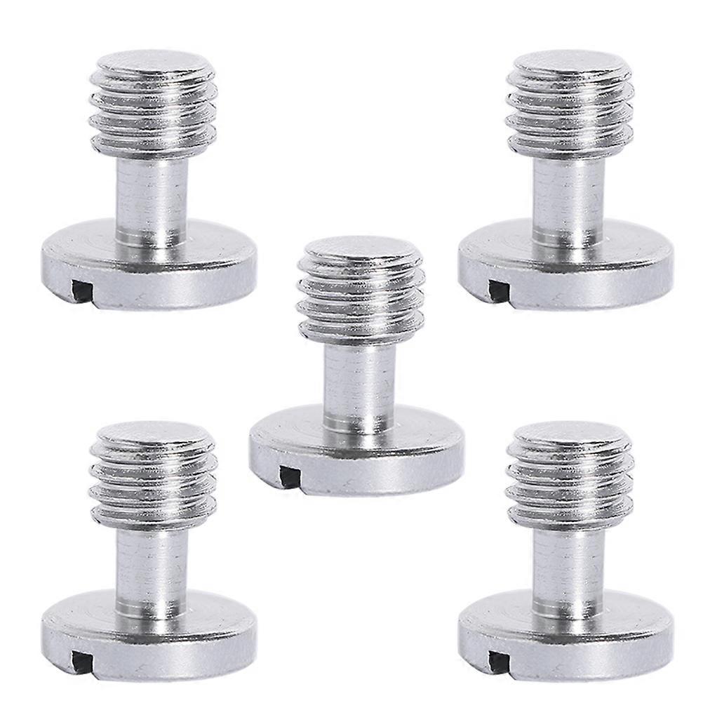 5Pcs Camera Rig Screws for Quick Release Tripod Nickel Plated Iron Silver