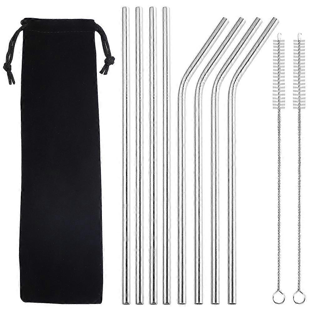 Drinking Straw Stainless Steel Straw for Drinking Use 1Set Portable Reusable Silver