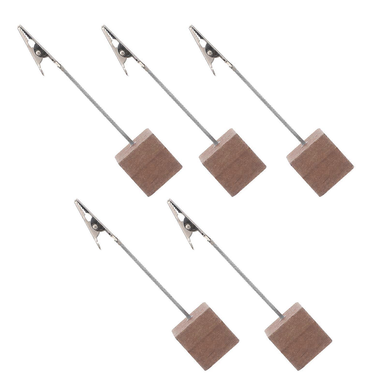 Memo Clips Wooden Note-Holders for 10Pcs Useful Tabletop Message Holders