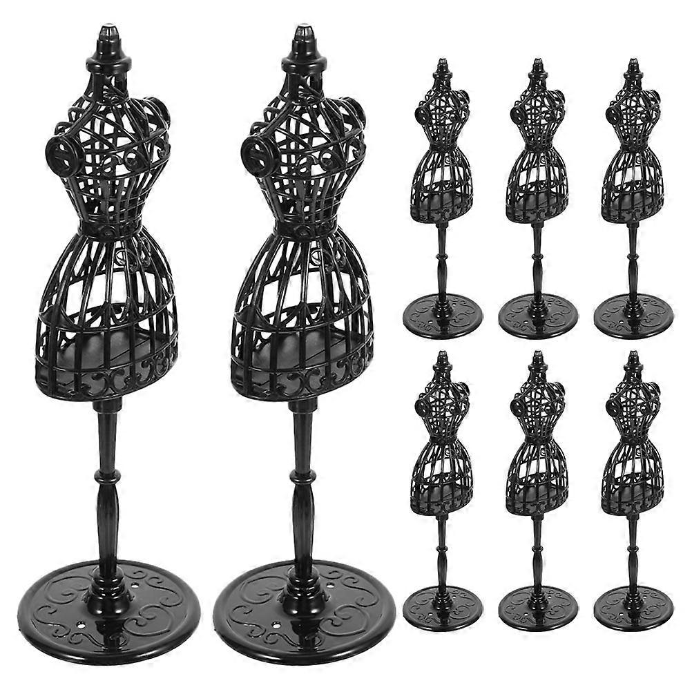 Doll Dress Stand Plastic Mini Mannequin Model for 8Pcs