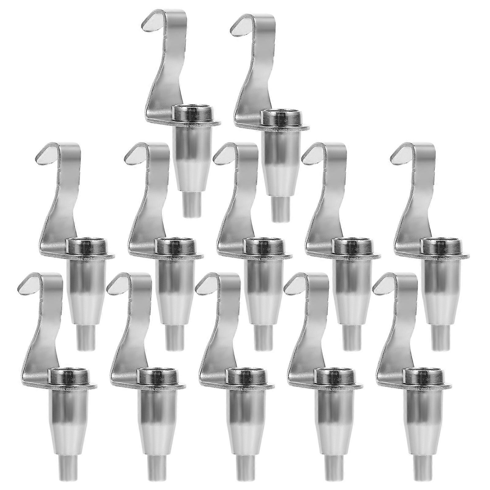 Wire Rope Hangers Picture Rail Hooks for Display 48Pcs Silver Hooks